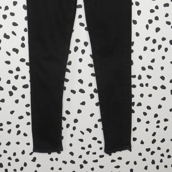 Agolde Black Wash Denim Sophie Cropped Skinny Jeans - Picture 5 of 11